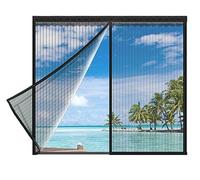 DarkSwan Costom Magnetic Fly Screens for Windows, Self Sealing Closure No Gap, Magnetic Window Fly Screen Curtain Fine Mesh Anti Insect Mosquito Bug, Removable, Easy to Install, Black