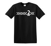 Darkwear 2 Tone SKA Records The Specials Retro Music T-Shirt Northern Soul Reggae Tshirt (3XL, Black T-Shirt White Print)