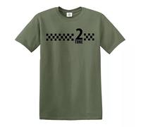 Darkwear 2 Tone SKA Records The Specials Retro Music T-Shirt Northern Soul Reggae Tshirt(Military Green,XL)