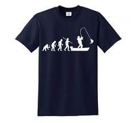 Darkwear Evolution of Man to Boat Fishing T-Shirt(Navy,4XL)