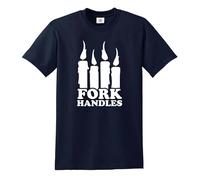 Darkwear Fork Handles OR Four Candles Funny Men's T-Shirt Top Tee(Navy,3XL)