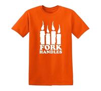 Darkwear Fork Handles OR Four Candles Funny Men's T-Shirt Top Tee(Orange,3XL)