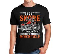Darkwear Funny I Don't Snore I Dream I'm A Motorcycle Snoring T-Shirt Biker Joke Tshirt