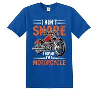 Darkwear Funny I Don't Snore I Dream I'm A Motorcycle Snoring T-Shirt Biker Joke Tshirt