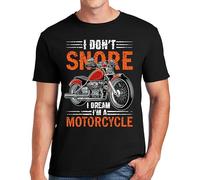 Darkwear Funny I Don't Snore I Dream I'm A Motorcycle Snoring T-Shirt Biker Joke Tshirt (Black, 5XL)