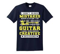 Darkwear I Don't Make Mistakes When Playing The Guitar T-Shirt Music Gift Party Top Tee(Navy,3XL)