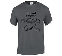 Darkwear Inspiral Carpets Madchester Happy Mondays Men's T-Shirt Colours(Charcoal-Black,L)