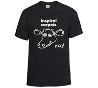 Darkwear Inspiral Carpets T Shirt Madchester Happy Mondays Unisex Colours (XXL) Black