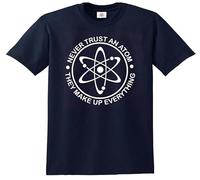 Darkwear Never Trust an Atom, They Make up Everything - Kids T-Shirt(Navy,12-14 Years)