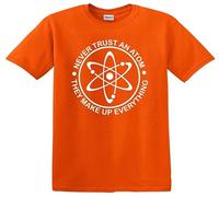 Darkwear Never Trust an Atom, They Make up Everything - Kids T-Shirt(Orange,12-14 Years)