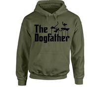 Darkwear The DogFather Dog Parody Hoody Sweatshirt Hoody Hood (OLIVE HOODY BLACK PRINT-XL)