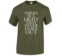 Darkwear There is A Light The Smiths T-Shirt Morrissey Men's Gift Top tee S to 5XL(Military Green-White,XL)