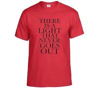 Darkwear There is A Light The Smiths T-Shirt Morrissey Men's Gift Top tee S to 5XL(Red-Black-Black,S)