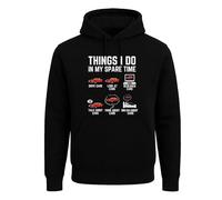Darkwear Things I Do In My Spare Time Car Lovers Fun Sweatshirt Men's Hood Gift Hoodie(Black,L)