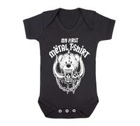 Darkwear UNISEX BABY GROWS/Rock/Metal/Skull/Tattoo/Funny/Toddler/Newborn/Gift/Bodysuit(MY FIRST METAL T SHIRT, 6-12 Months)