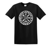 Darkwear Vegvisir Compass Viking Celtic T-Shirt Norse Thor Odin Tshirt (2XL) Black