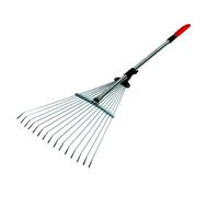 Darlac Expanding Telescopic Metal Garden Leaf Rake Cuttings Lawn Adjustable