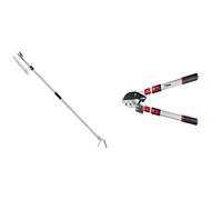 Darlac Telescopic Cut 'n' Hold Snapper - 3m Long Reach Garden Pruner with 25mm Cut Capacity & Telescopic Ratchet Lopper - 50mm Cut Capacity - Ideal for Gardeners with Dexterity Issues