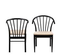 Darlene Dining Chair with Armrest and Swivel Function in Beige Furniture To Go Black A