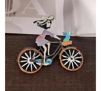Darling Artistic Bicycle Kiddie Girl Pins Fashion-forward Casual Garb Handbag Embellishment Pins
