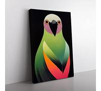 Darling Bird Abstract Canvas Wall Art Print Ready to Hang, Framed Picture for Living Room Bedroom Home Office Décor, 60x40 cm (24x16 Inch)