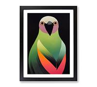 Darling Bird Abstract Framed Wall Art Print A2 Black