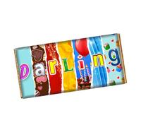 Darling Chocolate Bar Wrapper Novelty Funny Gift Present For Lover Partner On Valentines Day Birthday Xmas CH-9129 (with chocolate bar (100g))