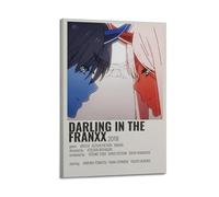 Darling in The Franxx Anime Posters Wall Art Print Poster Decor Vintage Canvas for Living Room Bed Room 16x24inch(40x60cm) Frame-style