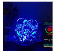 Darling in The FRANXX Night Light 3D Illusion 02 Zero Two Figure Anime Character Table Lamp USB Powered 7 Colors LED Lights with Touch Switch for Kids Gifts Bedroom Decoration