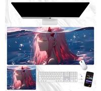 Darling in the Franxxx Mouse Pad Zero Two Mouse Mat Anime Gaming Mousepad Large Keyboard Pad Computer Laptop Office Student Mousepad for Boys Girls