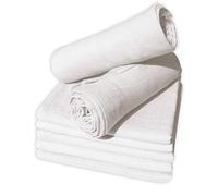 Darling - Pack of 12 Premium Quality Muslin Squares - 100% Ultrasoft Cotton - Extra Absorbent & Quick Dry - Durable Construction - Pre Washed - Cotton - 70cm x 70 cm (White)