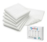 Darling Pack of 5 Premium Quality Muslin Squares Combed Cotton - Extra Absorbent & Quick Dry - Durable Construction - Pre Washed - Organic Cotton - 70cm x 70 cm