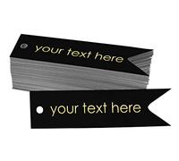 Darling Souvenir Pack Of 50 Your Text Here Party Paper Tags DIY Craft Real Gold Foil Personalized Hang Tags