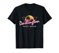 Darlington County Durham 80s Retro graphic Funny Sunset T-Shirt
