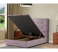 Darlington Ottoman Bed Floor Standing - Plush Eleganza Home Pink Super King