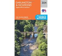 Darlington & Richmond Map | Egglescliffe & Gainford | Ordnance Survey | OS Explorer Map 304 | England | Walks | Hiking | Maps | Adventure