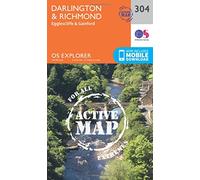 Darlington & Richmond Map | Weatherproof | Egglescliffe & Gainford | Ordnance Survey | OS Explorer Active Map 304 | England | Walks | Hiking | Maps | Adventure