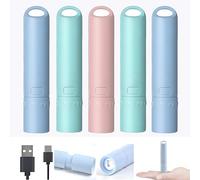 Darlur 5Pack Mini Small LED Flashlights，USB C Rechargeable Flash Lights，Ultralight Zoomable Flashlights for Home, Emergency, Camping ，Dog Walking，Bulk for Gifts