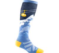 Darn Tough Ladies Over-the-Calf Patterned Lightweight Ski Snowboard Merino Wool Socks - M - Midnight