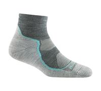 Darn Tough (Style 1987) Women's 1/4 Sock Lightweight with Cushion Hike Trek Sock - grey - Medium