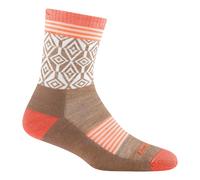 Darn Tough Ladies Patterned Micro Crew Hiking Merino Socks - L - Bark