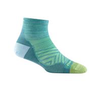 Darn Tough Ladies Quarter No Cushion Ultra-Lightweight Running Merino Socks - M - Aqua