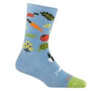 Darn Tough Ladies Vegetable Patterned Lightweight Merino Wool Crew Socks - L - Sky