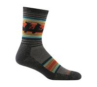 Darn Tough Mens Animal Patterned Micro Crew Lightweight Hiking Merino Wool Socks - L - Taupe