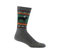 Darn Tough Mens Merino Wool Boot Midweight Seamless Patterned Hiking Socks - L - Gray