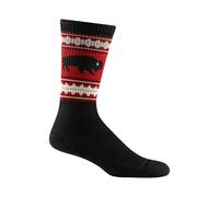 Darn Tough Mens Merino Wool Boot Midweight Seamless Patterned Hiking Socks - M - Black