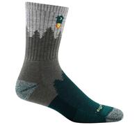 Darn Tough Mens Number 2 Micro Crew Midweight with Cushion - Green, Size M-L