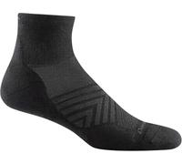 Darn Tough Men's Run 1/4 Ultra-Lightweight with Cushion - X-Large Black Merino Wool Socks for Running