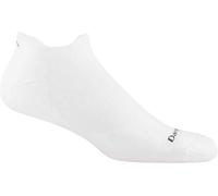 Darn Tough Men's Run Coolmax No Show Tab Ultra-Lightweight with Cushion - Large White Coolmax Socks for Running