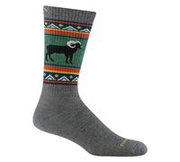 Darn Tough Mens Merino Wool Boot Midweight Seamless Patterned Hiking Socks - M - Gray
